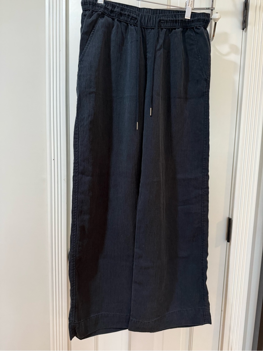 Calypso St. Barth Black Elastic-Waist Wide Leg Pants